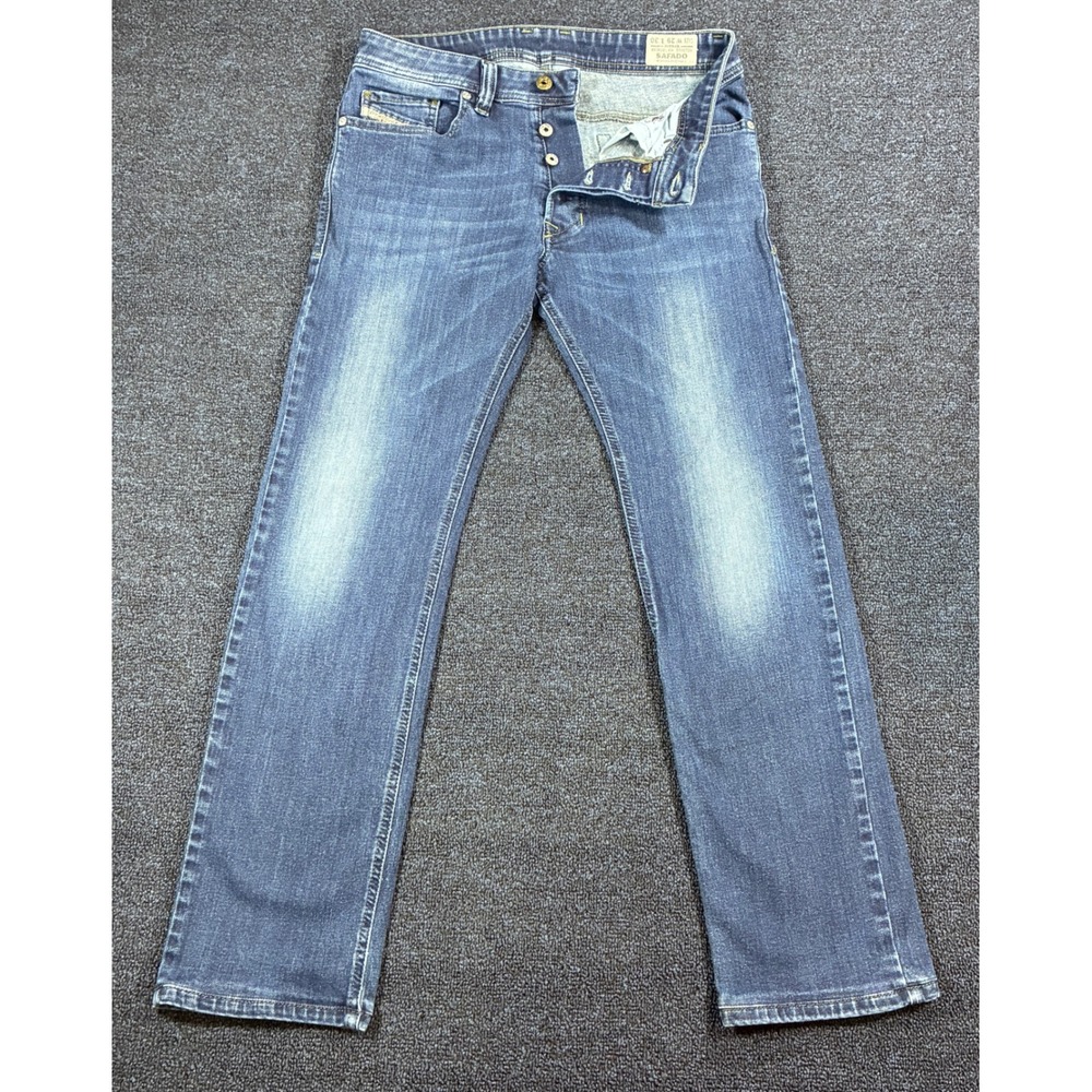 Diesel Safado Jeans Mens 29 [Fits 30x29] Regular Slim Straight Wash Stretch